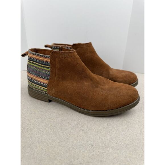 Woman’s Tom Deia Camel Brown Leather Bootie Shoes Tribal Size 6 Aztec - Picture 1 of 14